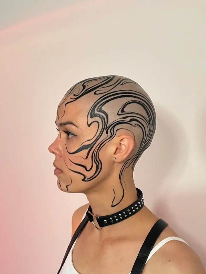 Expressive face and head painting