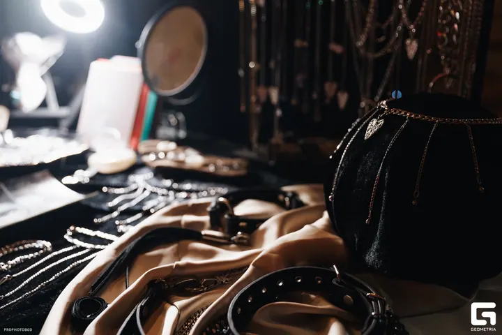 Jewelry and accessories on display