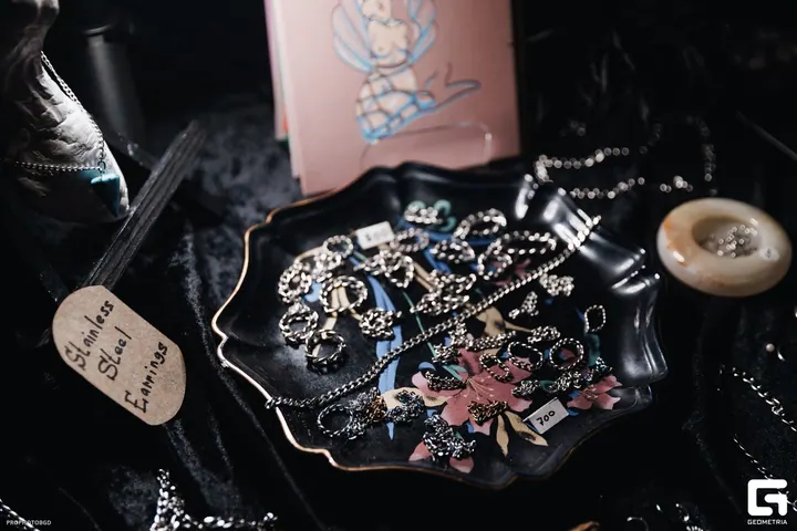 Jewelry and accessories on display